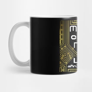 Machine Learning Computer Micro Chip White Gold Mug